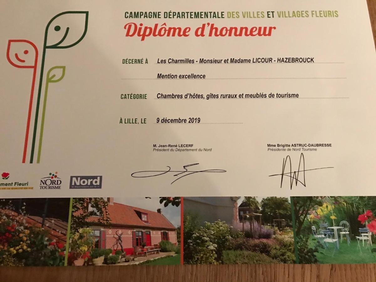 Les Charmilles Bed and Breakfast Hazebrouck Exteriör bild